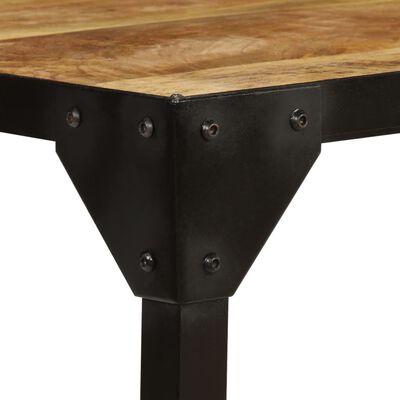 vidaXL Konferenčný stolík 110 cm surové masívne mangovníkové drevo a oceľ
