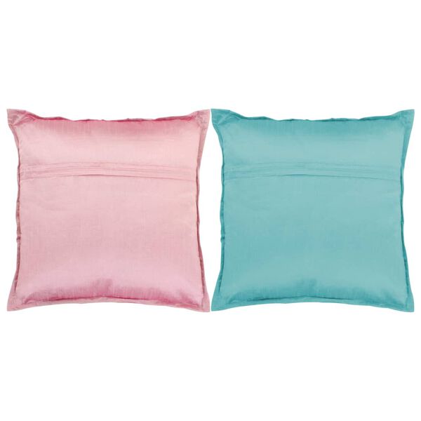 vidaXL Vank&uacute;&scaron;e patchwork 2 ks ručne vyroben&eacute; 45x45 cm ružovo-tyrkysov&eacute;