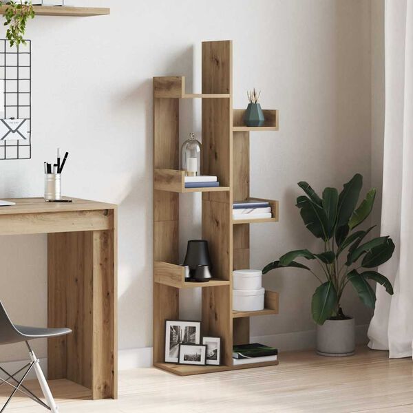 vidaXL skrinka na knihy Artisan Dub 48x25,5x140 cm Umelecké drevo