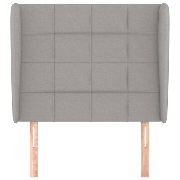 vidaXL Čelo postele so z&aacute;hybmi bledosiv&eacute; 93 x 23 x 118/128 cm l&aacute;tka