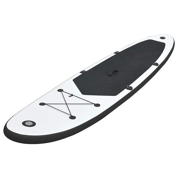 vidaXL Nafukovací Stand up paddleboard, čierno biely