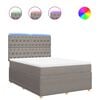 vidaXL Posteľn&yacute; r&aacute;m boxspring s matracom sivohned 140x200 cm l&aacute;tka