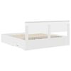 vidaXL Rám postele s čelnou doskou Biela 180 x 200 cm Kompozitné drevo