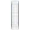 vidaXL Obl&uacute;kov&yacute; gabionov&yacute; k&ocirc;&scaron; 150x50x160/180 cm pozinkovan&eacute; železo