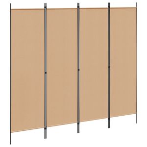 vidaXL 4-panelov&yacute; rozdeľovač miestnosti B&eacute;žov&aacute; 200 x 180 cm L&aacute;tka