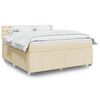 vidaXL Posteľn&yacute; r&aacute;m boxspring s matracom kr&eacute;mov&yacute; 180x200 cm l&aacute;tka