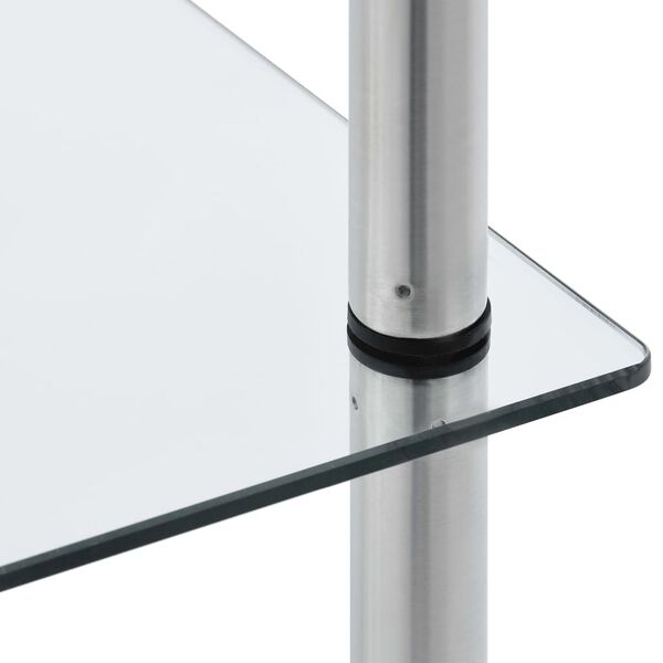 vidaXL Regál so 6 policami, priehľadný 40x40x160 cm, tvrdené sklo