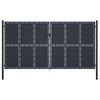 vidaXL Z&aacute;hradn&aacute; br&aacute;na z ocele 400x200 cm antracitov&aacute;