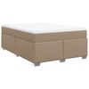 vidaXL Boxspring posteľ s matracom kapuč&iacute;nov&aacute; 140x200 cm umel&aacute; koža