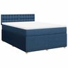 vidaXL Posteľn&yacute; r&aacute;m boxspring s matracom modr&yacute; 160x200 cm l&aacute;tka