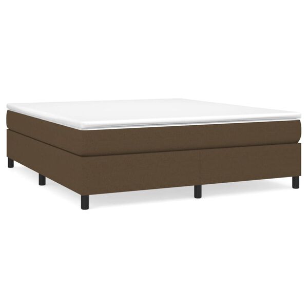 vidaXL Boxspring posteľ s matracom tmavohned&aacute; 180x200 cm l&aacute;tka
