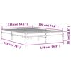 vidaXL Posteľný rám sivý sonoma 135x190 cm kompozitné drevo a kov