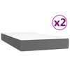 vidaXL Boxspring posteľ s matracom sivá 200x200 cm umelá koža