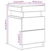 vidaXL Nočn&eacute; stol&iacute;ky s LED 2 ks dub artisian 35x39x55 cm kompoz. drevo