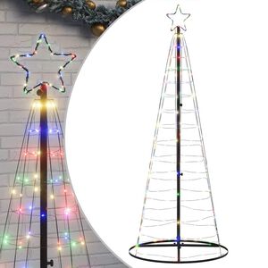vidaXL LED vianočn&yacute; stromček 200 LED farebn&eacute; 180 cm