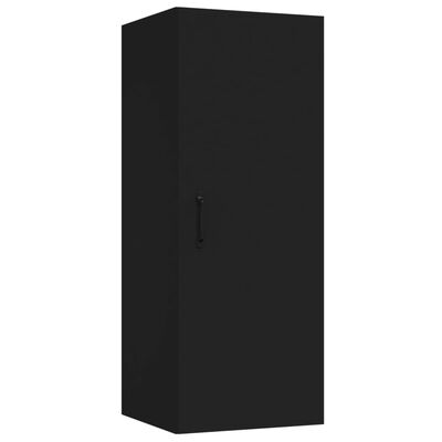 vidaXL Nástenná skrinka čierna 34,5x34x90 cm spracované drevo