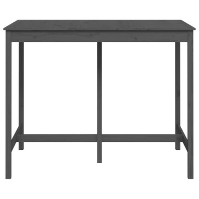 vidaXL Barový stolík sivý 140x80x110 cm borovicový masív