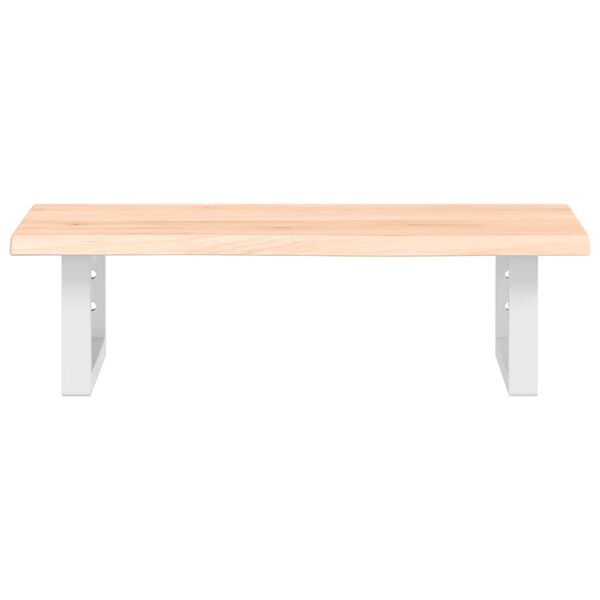 vidaXL Polica pod um&yacute;vadlo, n&aacute;stenn&aacute;, oceľ a dubov&yacute; mas&iacute;v