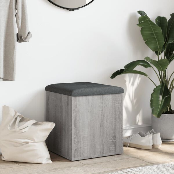 vidaXL &Uacute;ložn&aacute; lavička siv&aacute; sonoma 42x42x45 cm kompozitn&eacute; drevo