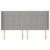 vidaXL Čelo postele so z&aacute;hybmi bledosiv&eacute; 183x16x118/128 cm l&aacute;tka
