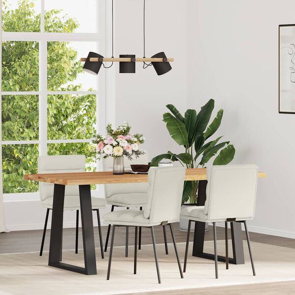 vidaXL jedálenské stoličky 4 ks krémové zamatové