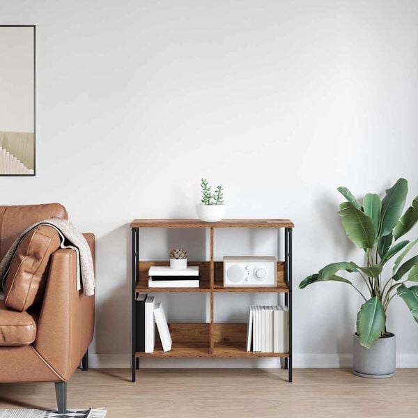 vidaXL Reg&aacute;l na knihy Star&eacute; drevo 82 x 32 x 79 cm Kompozitn&eacute; drevo