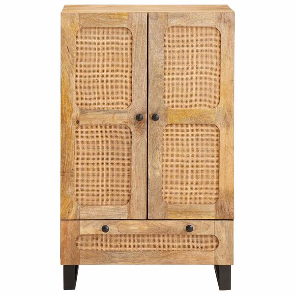 vidaXL Highboard s dverami Hned&aacute; 40 x 33 x 110 cm Mas&iacute;vne mango drevo