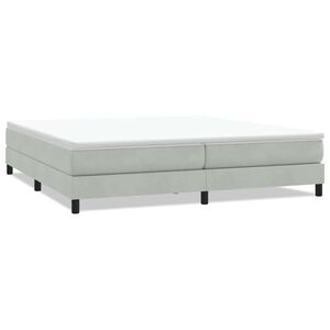 vidaXL Box Spring Posteľ bez matraca Svetlosiv&aacute; 200x220 cm Zamat