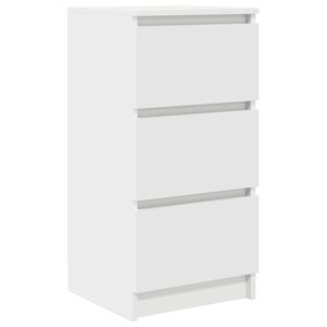vidaXL Komoda biela 37,5x35x76 cm spracovan&eacute; drevo