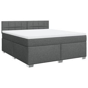 vidaXL Boxspring posteľ s matracom tmavosiv&aacute; 180x200 cm l&aacute;tka