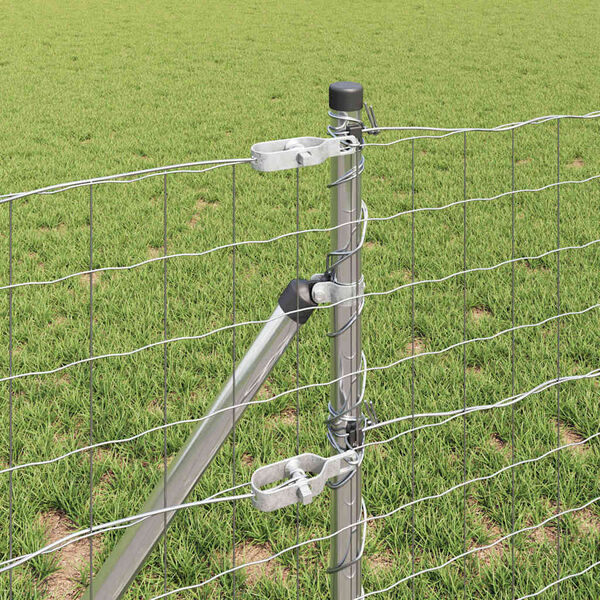 vidaXL Plot s podperou Strieborná 0,6 x 50 m Ocel a PVC