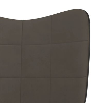 vidaXL Relaxačné kreslo s podnožkou tmavosivé zamat a PVC
