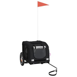 vidaXL Cyklovoz&iacute;k pre zvierat&aacute;, čierny, oxfordsk&aacute; l&aacute;tka, železo