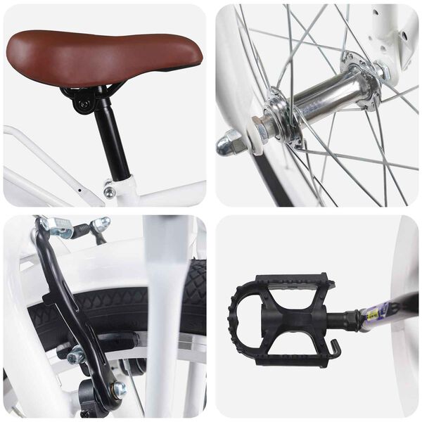 vidaXL Detsk&eacute; Kolo 20 Palcov pre vek 6-11 rokov Biela