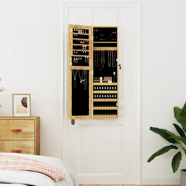 vidaXL Zrkadlová skrinka na šperky nástenná 30x8,5x106 cm