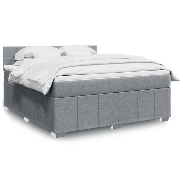 vidaXL Boxspring posteľ s matracom bledosiv&aacute; 180x200 cm l&aacute;tka