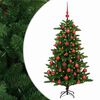 vidaXL Umel&yacute; vianočn&yacute; stromček s guľami 120 cm 150 LED Tepl&aacute; biela