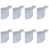 vidaXL Konektory na z&aacute;brany proti slim&aacute;kom 8 ks oceľ 10x10x25 cm