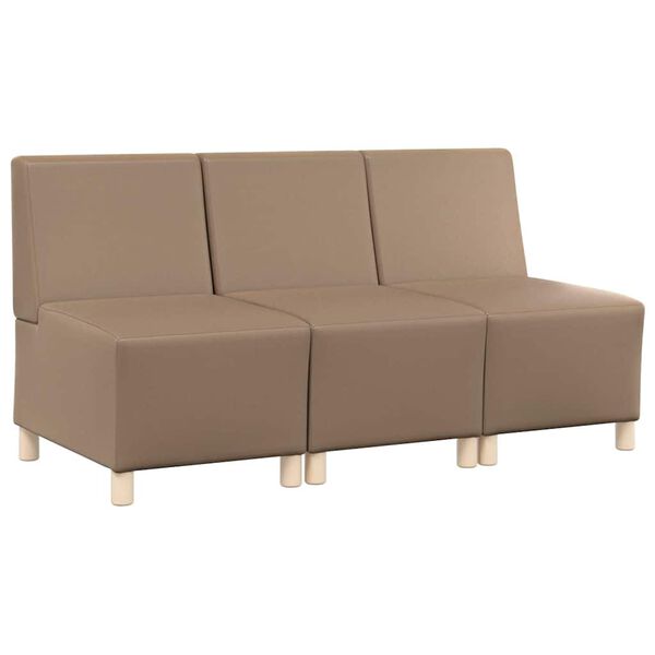 vidaXL Bezr&uacute;čkov&aacute; modul&aacute;rna sofa jednotka 3 pcs Kapuč&iacute;nov&aacute;