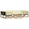 vidaXL Z&aacute;hradn&aacute; s&uacute;prava gaučov 7 pcs Biela a kr&eacute;mov&aacute; 79 x 79 x 37 cm