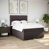 vidaXL Boxspring posteľ s matracom tmavohned&aacute; 160x200 cm l&aacute;tka