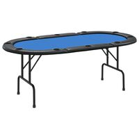 vidaXL Skladací pokrový stôl pre 10 hráčov modrý 206x106x75 cm