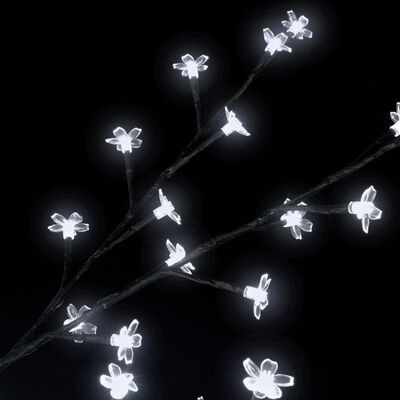 vidaXL Vianočný stromček 2000 LED studené biele svetlo kvety čerešne 500 cm