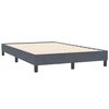 vidaXL Posteľný rám boxspring bez matracom tmavosivý 120x210 cm zamat