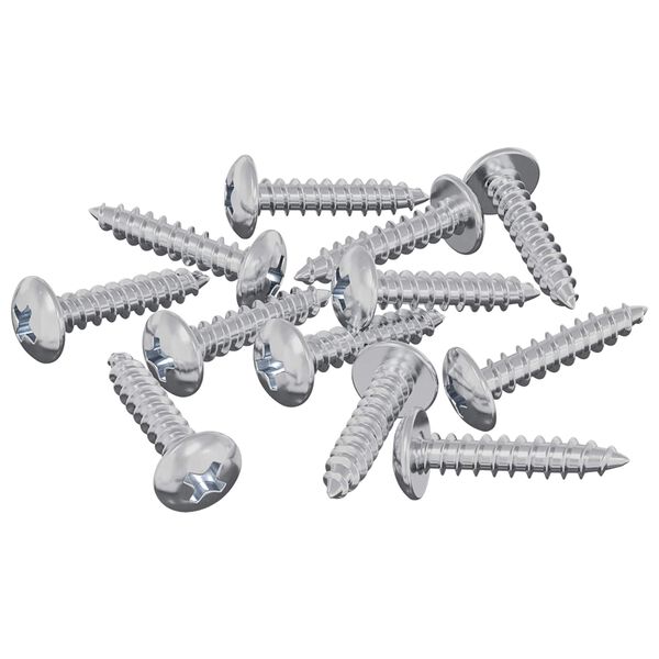 vidaXL Drevo skrutky 12 pcs Strieborn&aacute; M3,5 x 20 mm Oceľ