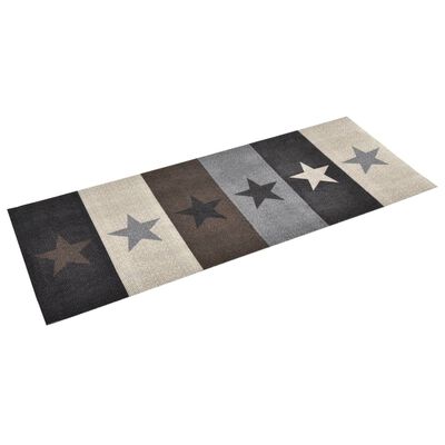 vidaXL Kuchynský koberec prateľný hviezdičkový dizajn 60x180 cm