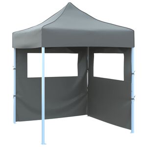 vidaXL Profesion&aacute;lny skladac&iacute; p&aacute;rty stan+2 steny 2x2 m, oceľ, antracit