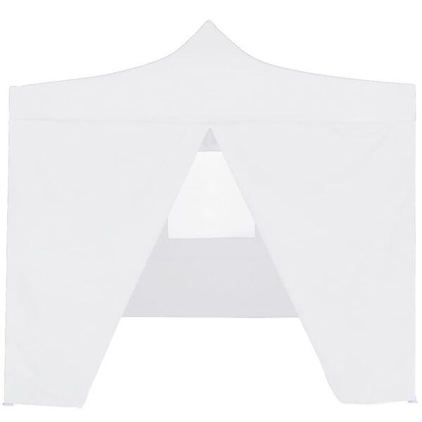vidaXL Profesionálny skladací párty stan+4 steny 3x3 m, oceľ, biely