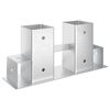 Pomocn&iacute;k na stohovanie dreva 12 pcs Strieborn&aacute; 34 x 10 x 15 cm Oceľ