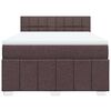 vidaXL Boxspring posteľ s matracom tmavohned&aacute; 140x190 cm l&aacute;tka